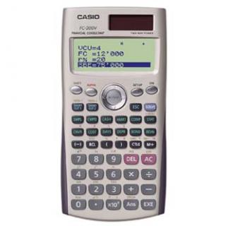 Kalkulačka Casio, FC 200 V, biela, finančná s 4 riadkovým displejom