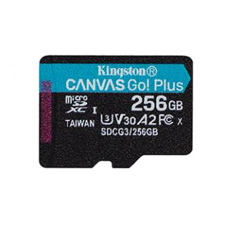 Kingston pamäťová karta Canvas Go! Plus, 256GB, micro SDXC, SDCG3/256GBSP, UHS-I U3, A2, V30