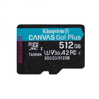 Kingston pamäťová karta Canvas Go! Plus, 512GB, micro SDXC, SDCG3/2512GBSP, UHS-I U3, A2, V30