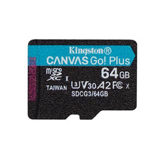Kingston pamäťová karta Canvas Go! Plus, 64GB, micro SDXC, SDCG3/64GBSP, UHS-I U3, A2, V30