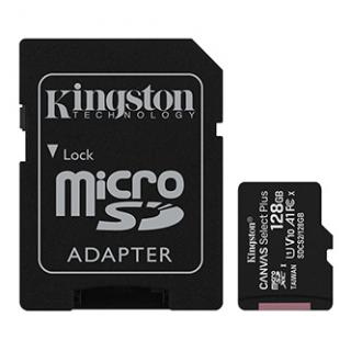 Kingston pamäťová karta Canvas Select Plus, 128GB, micro SDXC, SDCS2/128GB, UHS-I U1 (Class 10), s adaptérom, A1