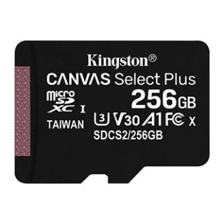 Kingston pamäťová karta Canvas Select Plus, 256GB, micro SDXC, SDCS2/256GBSP, UHS-I U1 (Class 10), A1