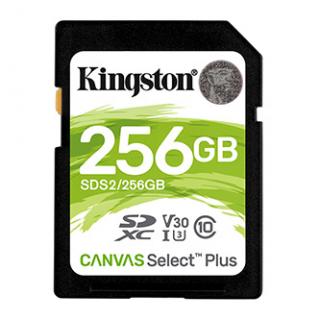 Kingston pamäťová karta Canvas Select Plus, 256GB, SDXC, SDC2/256GB, UHS-I U3 (Class 10), A1