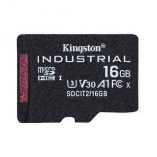 Kingston pamäťová karta Industrial C10, 16GB, micro SDHC, SDCIT2/16GBSP, UHS-I U3 (Class 10), V30, A1, pSLC karta