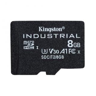 Kingston pamäťová karta Micro Secure Digital Card Industria, 8GB, micro SDHC, SDCIT2/8GBSP, UHS-I U3 (Class 10), V30, A1, pSLC kar