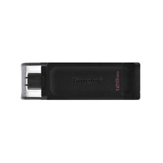 Kingston USB flash disk, USB 3.0, 128GB, DataTraveler 70, čierny, DT70/128GB, USB C