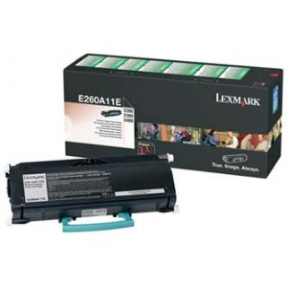 Lexmark originál toner E260A11E_B, black, 3500str., poškodený obal typ B, return