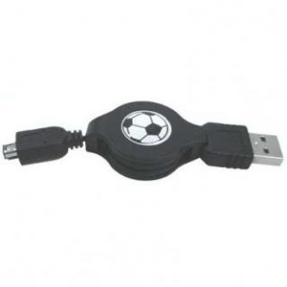 Logo USB kábel (1.1), USB A samec - 4-pin samec, 0.7m, navíjacia, čierny, HIROSE