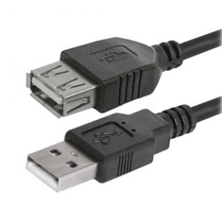 Logo USB predlžovačka (2.0), USB A samec - USB A samica, 3m, čierna, cena za 1 kus