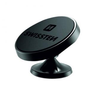 Magnetický držiak mobilu(GPS) Swissten do auta, S-Grip Dashboard DM7, čierny, kov, na palubnú dosku, čierna, mobil