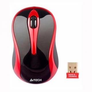 Myš bezdrôtová, A4Tech G3-280N, čierno-červená, optická, 1000DPI