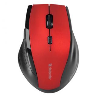 Myš bezdrôtová, Defender Accura MM-365, čierno-červená, optická, 1600DPI