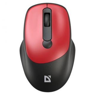 Myš bezdrôtová, Defender FEAM MM-296, čierno-červená, optická, 1600DPI