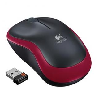 Myš bezdrôtová, Logitech M185, červená, optická, 1000DPI