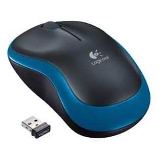 Myš bezdrôtová, Logitech M185, modrá, optická, 1000DPI