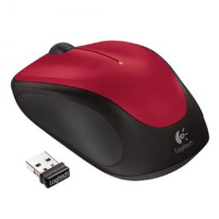 Myš bezdrôtová, Logitech M235, červená, optická, 1000DPI