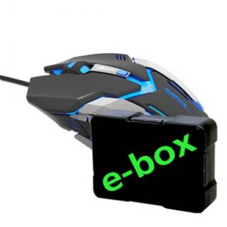 Myš drôtová, E-blue Auroza Gaming, čierna, optická, 4000DPI, e-box