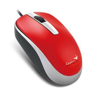 Myš drôtová, Genius DX-120, červená, optická, 1200DPI