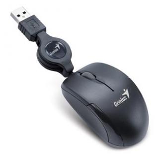 Myš drôtová, Genius Micro Traveler V2, čierna, optická, 1200DPI
