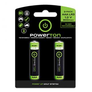 Nabíjacia batéria, AAA (HR03), 1.2V, 900 mAh, Powerton, blister, 2-pack