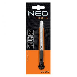 Neo Tools nôž s odlamovacou čepeľou, 0.4mm, 216mm, plastové púzdro, ergonomický design