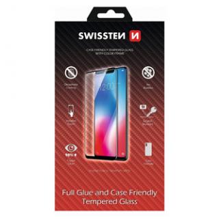 Ochranné temperované sklo Swissten, pro Apple iPhone 11, čierna, case friendly and color frame