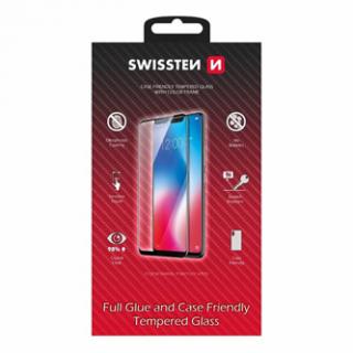 Ochranné temperované sklo Swissten, pro Apple iPhone 12/12 PRO, čierna, case friendly and color frame