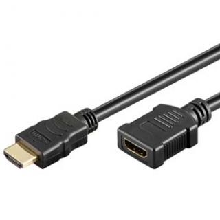 Predlžovací video kábel HDMI samec - HDMI samica, HDMI 1.4 - High Speed with Ethernet, 5m, pozlatené konektory, čierny