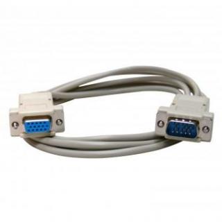 Predlžovací video kábel VGA (D-sub) samec - VGA (D-sub) samica, 2m, šedý, Logo blister