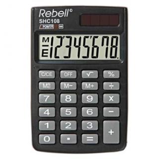 Rebell Kalkulačka RE-SHC108 BX, RE-SHC100N BX, čierna, vrecková, osemmiestna