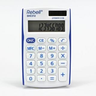 Rebell Kalkulačka RE-SHC312BL BX, bielo-modrá, vrecková, dvanásťmiestna