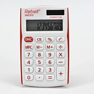 Rebell Kalkulačka RE-SHC312RD BX, bielo-červená, vrecková, dvanásťmiestna