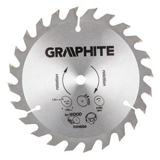 Rezný kotúč na drevo z MN65, 55H666, náhradný kotúč pre 58G008, na drevené materiály, Graphite