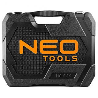 Sada nástrčných kľúčov, 10-066, chrom-vanadiová oceľ, kufrík, Neo Tools