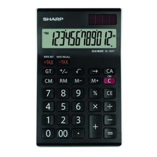Sharp Kalkulačka EL-124TWH, čierno-biela, stolová, dvanásťmiestna