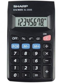 Sharp Kalkulačka EL-233S, čierna, vrecková, osemmiestna