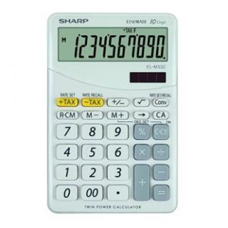 Sharp Kalkulačka EL-M332BWH, biela, stolová, desaťmiestna