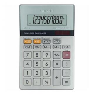 Sharp Kalkulačka EL331ERB, strieborná, stolová, desaťmiestna