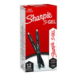 Sharpie, gélové pero S-Gel, čierne, 12ks, 0.7mm