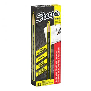 Sharpie, popisovač China Marker, čierny, 12ks, 2mm, zmazateľný, voskový