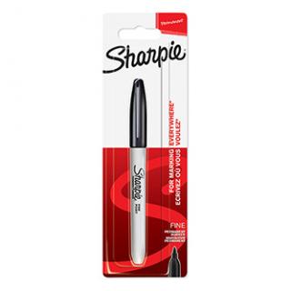 Sharpie, popisovač Fine, čierny, 1ks, 0.9mm, permanentná, blister