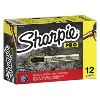 Sharpie, popisovač Metal Barrels, čierny, 12ks, 1mm, permanentná, small bullet