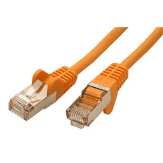Sieťový LAN kabel FTP patchcord, Cat.5e, RJ45 samec - RJ45 samec, 7.5 m, tienený, žltý, economy