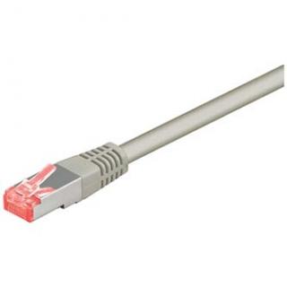 Sieťový LAN kabel S/FTP patchcord, Cat.6, RJ45 samec - RJ45 samec, 10 m, tienený, LSOH, šedý, economy