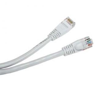 Sieťový LAN kabel UTP patchcord, Cat.5e, RJ45 samec - RJ45 samec, 0.25 m, netienený, biely, economy