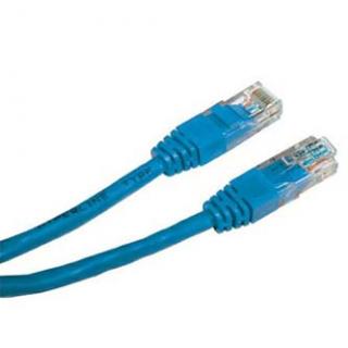 Sieťový LAN kabel UTP patchcord, Cat.6, RJ45 samec - RJ45 samec, 2 m, netienený, modrý, economy