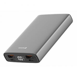 SWISSTEN, Power Bank, ALUMINUM, Li-Pol, 5/9/12V, nabíjanie mobilných telefónov a in., 22013915, 10000mAh, microUSB, 2x USB-A, USB-