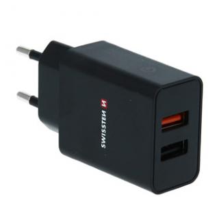 SWISSTEN Sieťový adaptér 23W, 2 porty, USB-A