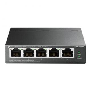 TP-LINK stolový switch TL-SG1005LP PoE(4- porty), 1000Mbps, auto MDI/MDIX