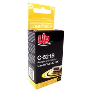 UPrint kompatibil. ink s CLI521BK, C-521B, black, 10ml, s čipom